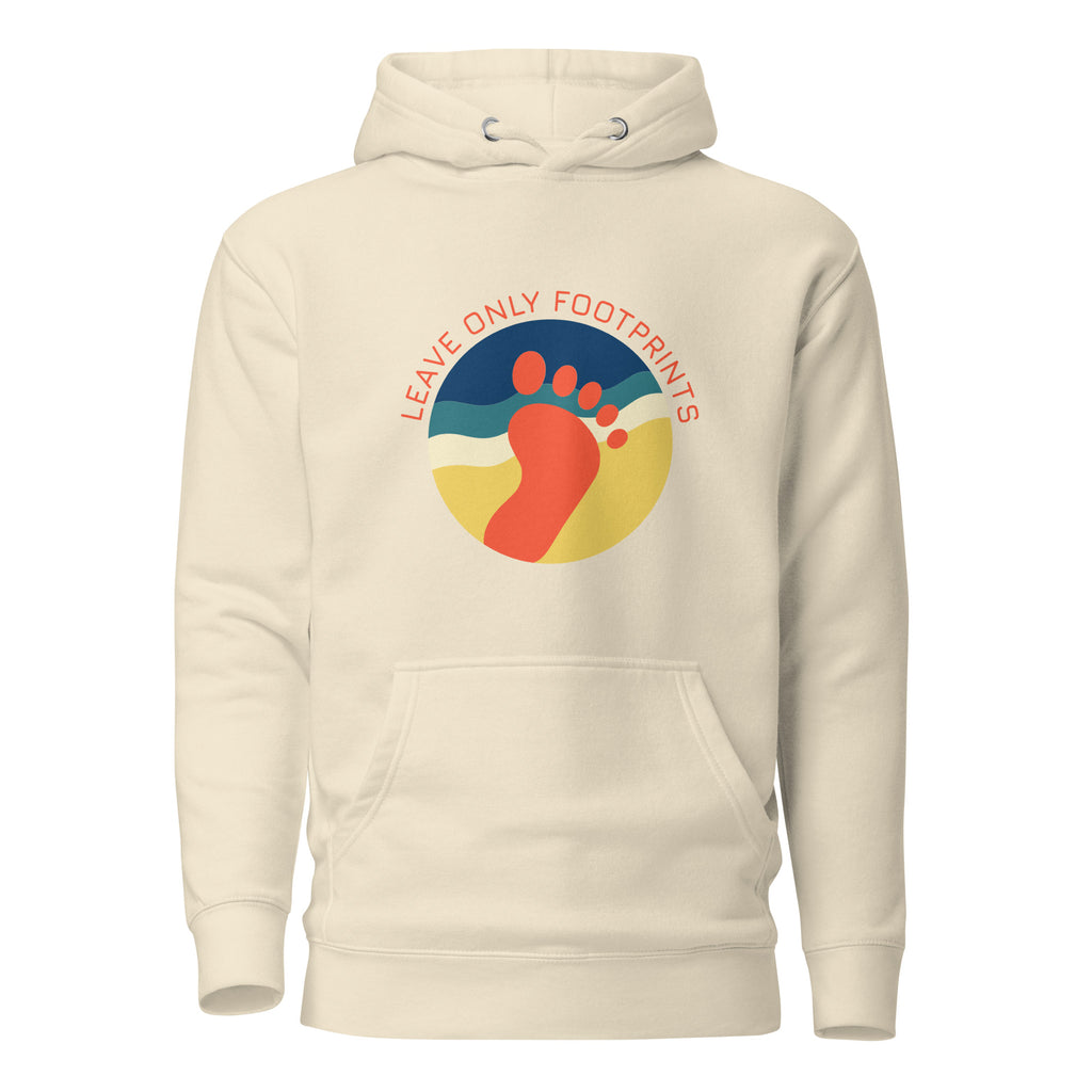 Leave Only Footprints unisex hoodie — lifestyle view