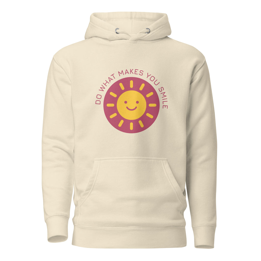 Do What Makes You Smile unisex hoodie — detail view