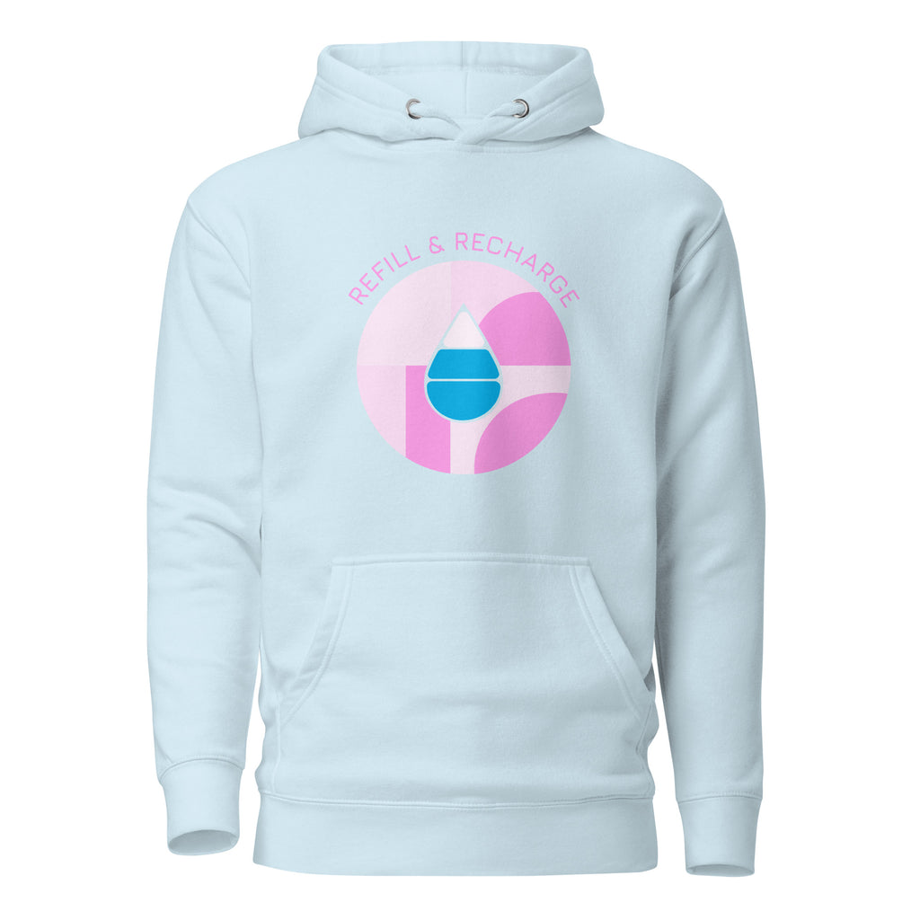 Refill & Recharge unisex hoodie — left view