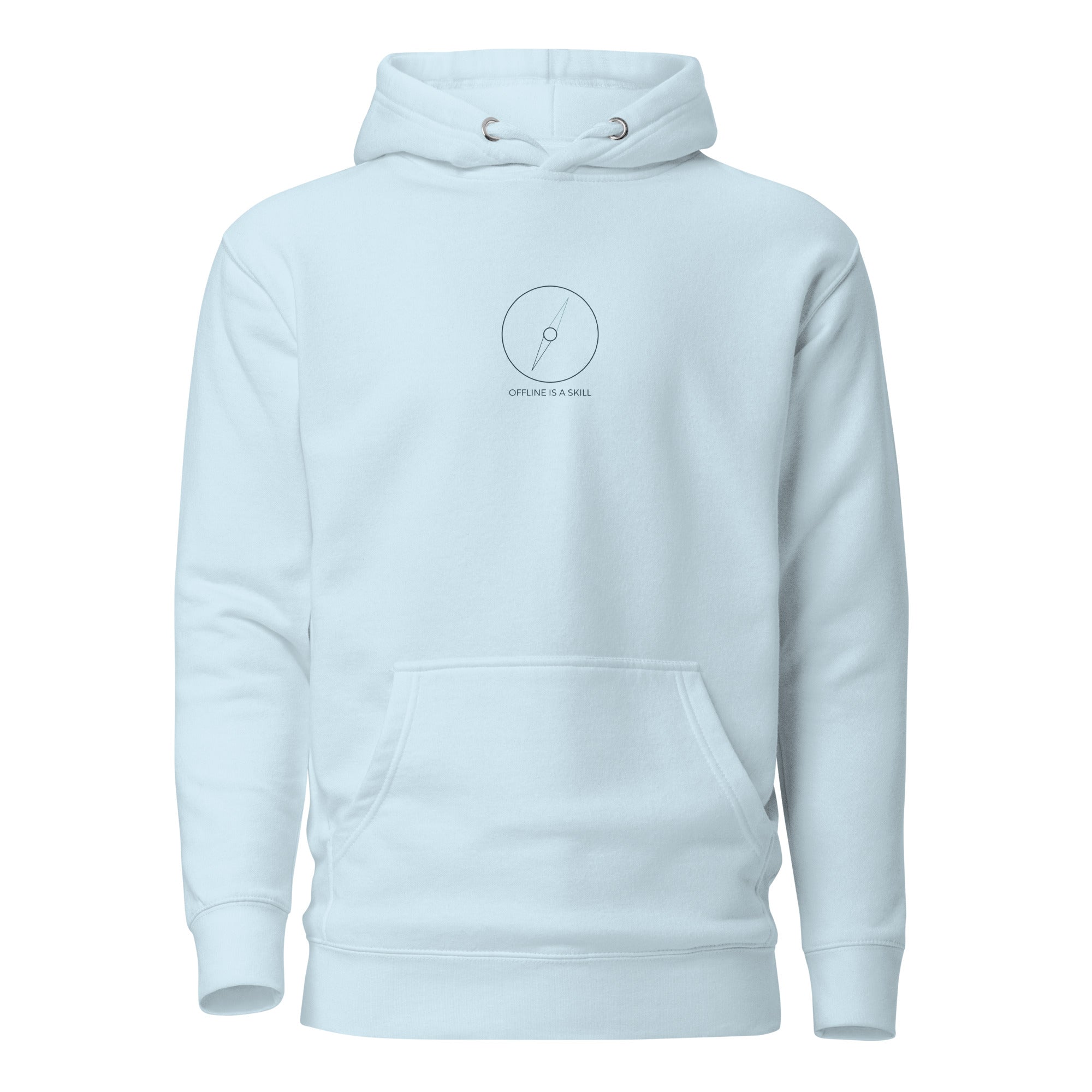 Offline Is a Skill unisex hoodie — lifestyle view