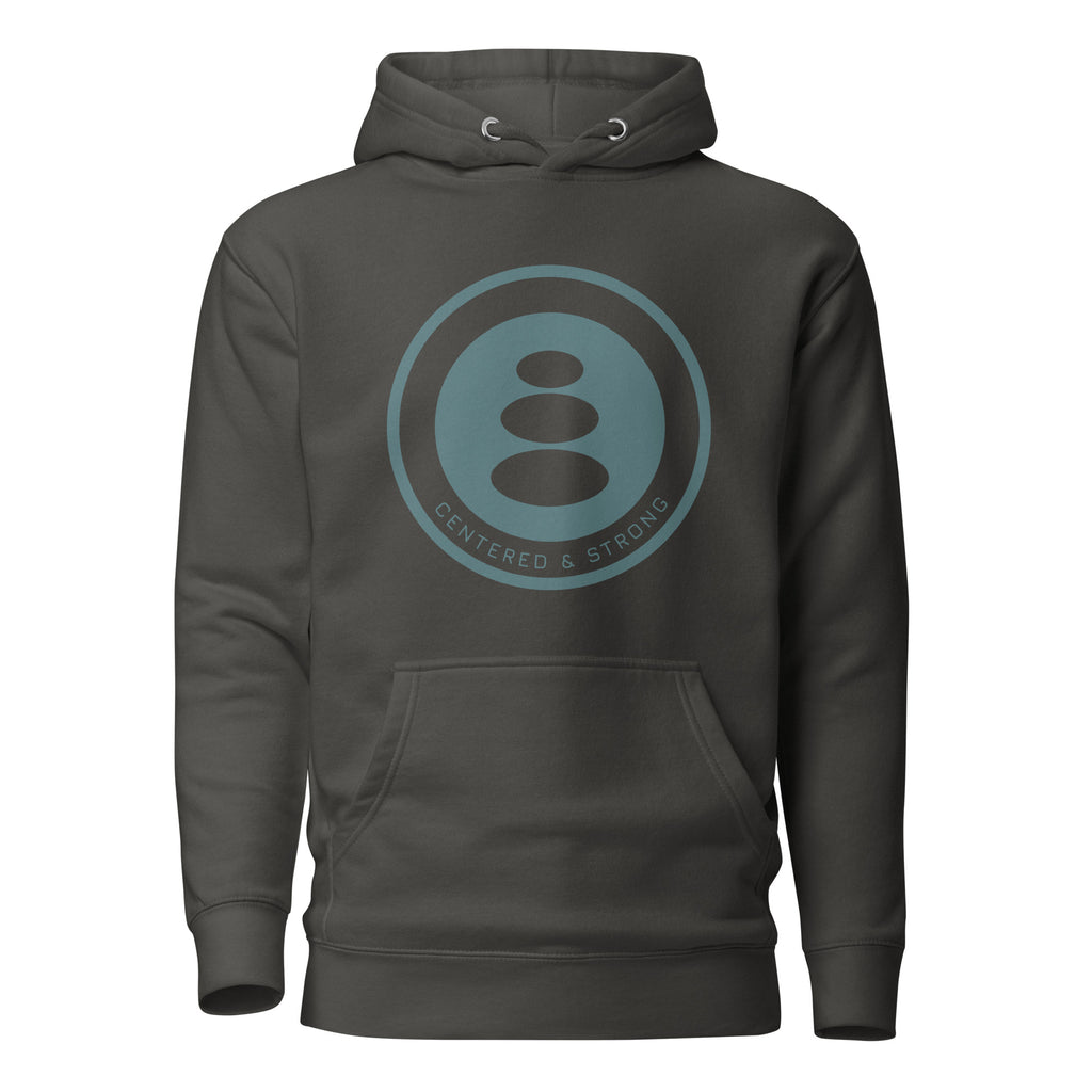 Centered & Strong unisex hoodie — back view